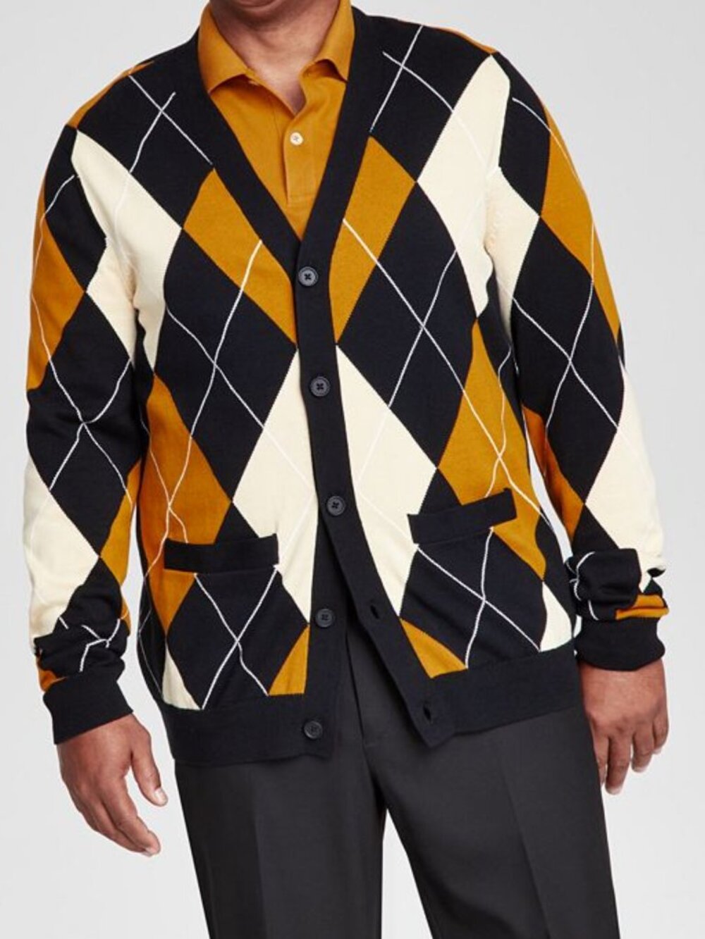Club Room Argyle Collegiate Cotton Cardigan
